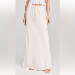 NEW with tags WAYF Drawstring Maxi Skirt in Beige size Large